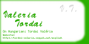 valeria tordai business card